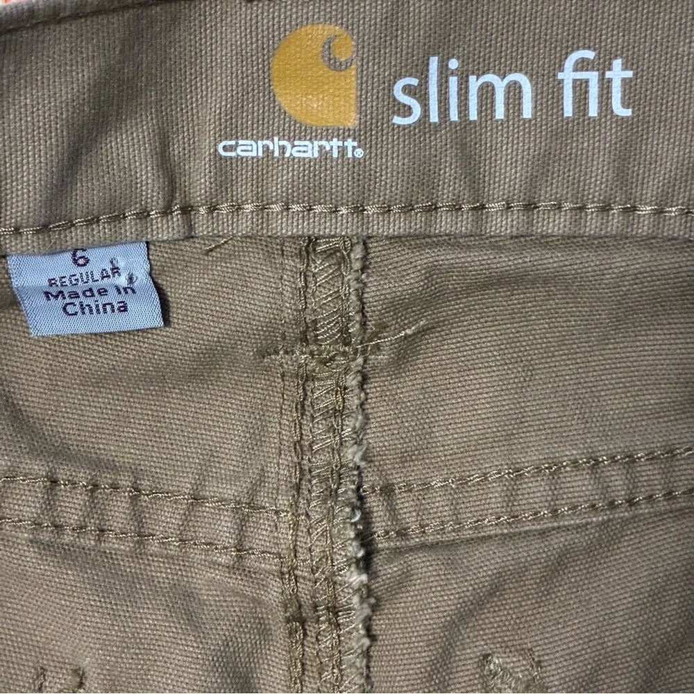 CARHARTT Women's Slim Fit Canvas Carpenter Pants Size 6 - Picture 3 of 7
